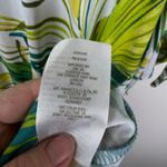 Susan Graver  Tropical Leaf Print Tie Sleeve Dress Size LP Liquid Knit Stretch Photo 7