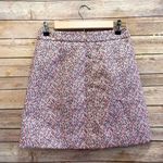 J.Crew  Skirt Women’s Size 00 Pink Gold Metallic Confetti Jacquard Tweed Mini Photo 1