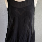 Doe & Rae Sheer & Lace‎ Tank Size Small EUC Beaded Trim Photo 0
