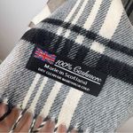 None 100% Cashmere Plaid Scarf Made in Scotland with Fringe Photo 2