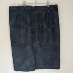 J.Crew Wool Skirt Houndstooth Pencil Pockets Office Work Warm Black Gray Sz 12 Photo 1