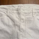 Good American Good Legs High Rise Straight Leg Raw Hem Jeans in White Size 20 Photo 6