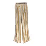 Rewind  Women’s Linen Blend‎ Tan & White Striped Pants Size Small Photo 1