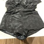 Daytrip  Sz M Romper Maxi Dress Short Cap Sleeve Deep V-neck Keyhole Back Duster Photo 7