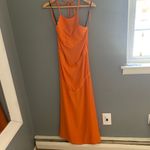 Missguided NWT  orange lace trim halter maxi dress Photo 4