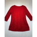 New York & Company Red Cable Knit Tunic Sweater Womens Long Sleeve Size L Photo 1