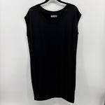 Athleta  Black Sleeveless Modal Criss Cross Dress Medium Soft Stretch Asym Hem Photo 2