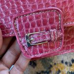 Liz Claiborne Vintage Y2K Pink Faux Snakeskin Purse Photo 3