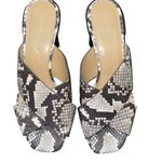 Michael Kors Michael Abbott Python Criss Cross Leather Mules Size 7.5 Photo 2