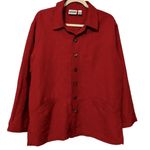 Chico's Chico’s Vintage Silk Linen Blend Button Front Blouse Vanity Size 3 (XL) Photo 0