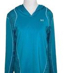 Under Armour  Coldgear Tech Pullover Hoodie Womens Large Aqua Blue Layering Photo 0