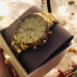 Michael Kors Gold Chronograph Watch NWT | 45mm Stainless Steel Men’s MK Timepiec Photo 2