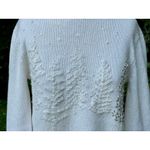 Coldwater Creek Womens XS Winter White Christmas Tree Sweater Holiday Party Cream Beige Photo 2