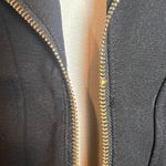 Anne Klein Black Gold Zip Moto Jacket Women's L Photo 3