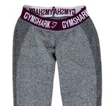Gymshark  Gray Cropped Leggings Elastic Logo Waistband‎ Moisture-Wicking Small Photo 1