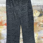 Petite Sophisticate Vintage Black Lace Flare Lined Trousers Si Fabulous Photo 5