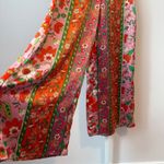 HOUSE OF HARLOW 1960 Womens M Floral Print Smocked Tube Top Wide Leg Pants Set Pink Size M Photo 3