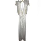 Aakaa  Ruffled Tulle Bodice White Jumpsuit Photo 5