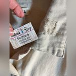 POL  NWT fringe denim jacket, cream colored, distressed, small but oversized Photo 3