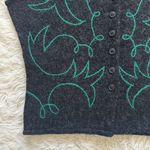 Vintage Sweater Vest InWear Design Kirsten Teisner 100% Shetland Wool Gray M Size M Photo 4