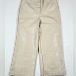 Bagatelle Collection Cream Color Cropped Wide Leg Leather Pants Womens Size L Photo 5