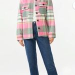 pink plaid pastel cabincore rustic chic oversized wool blend shirt jacket SM Photo 4