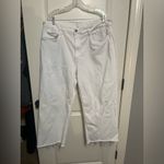 Vervet High Rise Cropped Raw Hem Wide Leg White Jeans Size 22W Photo 1