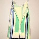 Anthropologie  Maeve Abstract Maxi Dress Geometric Green Blue Pattern Size L Photo 6