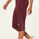 Lululemon Like new dark burgundy  cropped leggings (17”)  Size 6 Photo 1
