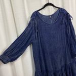 Free People Indigo Blue Washed Ashore Mini Dress Sz.M NWT Photo 9