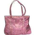 FAUX LEATHER MAUVE EMBELLISHED DESIGN WITH CHIC BOWS Pink Photo 2