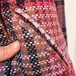 Rachel Zoe Plaid Tweed Wool Blend Coat Pink Check Longline Jacket Size M Photo 5