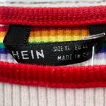 SheIn Rainbow Striped Sleeveless Ribbed Knit Mini Dress Size XL Photo 7