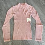 Cocovive Shirt Womens Teens Extra Small Dusty Rose Mesh Sleeves Size XS Photo 0