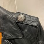 Vintage black leather Harley Davidson biker babe moto buttery belted jacket Size L Photo 7