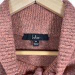 Lulus  Piece of My Heart Rusty Rose Mock Neck Puff Shoulder Sweater Size M Photo 6