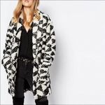 Scotch & Soda  Geometric Wool Blend Cocoon Coat - Women’s Small Photo 1