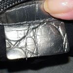 Furla  Croco Embossed Metallic Leather Diagonally Divided Three Pocket‎ Tote Bag Photo 11