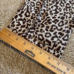 J.Crew  Linen Leopard Print Cafe Capri Pants w Pockets Cuffed Hem Brown Tan 10 Photo 9