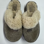 UGG  Slippers Womens Size 8 Knit Shearling Grey Green‎ Slip On Cozy Shoes Warm Photo 0