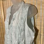 Saint Tropez West  Pale Mint Green or Sky Blue Tunic Length Sleeveless Top Large Photo 6