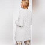Free People  Faux Fur Cardigan in Light Blue/Gray Size Small Photo 2