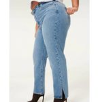 Good American Good Boy Jeans High Rise Split Hem Blue941 Women's Size 4 27 Photo 2