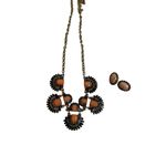 Francesca’s. Collection blue and coral necklace and matching coral earrings Photo 2