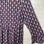 Bobeau Women's Geometric Print 3/4 Sleeve Babydoll Dress Size L Photo 4