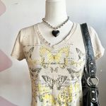 Style & Co Butterfly Rhinestone Graphic T Shirt Y2K Fairycore Glam Coquette Retro Small Photo 1
