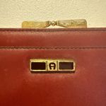 Etienne Aigner Vintage 60s 70s Leather Envelope Bag Clutch Leather Brass Photo 8
