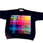 Soft Haus 100% Merino Wool Sweater Rare Navy/ Multicolor Size Small NWOT Blue Photo 1