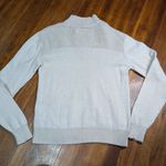 BKE  Men's Ribbed Three Button Mock Neck Sweater Ivory Small Photo 1
