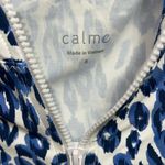 NWOT Calme Johnny Was SM Surf Shirt Blue Cheetah 112337 Photo 2
